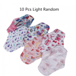 10 vnt. Daugkartinio naudojimo vandeniui atsparūs įprastiniai FlowBamboo Charcoal menstruacinio audinio įklotai 10PC-LIGHT