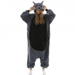 Žiemos suaugusiems gyvūnams Mike Duck Onesies Ryklys Katė Lapė Pižama Beždžionė Animaciniai Kostiumai Kombinezonai Kalėdiniai gobtuvai XL