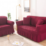 Vienspalvis elastingas sofos užvalkalas svetainei, spausdintas languotas, tamprus segmentinis užvalkalas Sofos sofos užvalkalas L formos 1&ndash;4 vietų 4-Seater 235-300cm