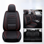 5 vietų pilnas komplektas automobilio sėdynių užvalkalai PU odiniai sėdynių užvalkalai pagalvėlė universalus automobilio kėdės apsauginis kilimėlis sedanų visureigių salonui 5 Seats