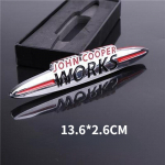 Automobilis JCW Modified WORKS Personality Dekoracija COOPERS Automobilio sparnas Metalinis automobilio lipdukas 13.6*2.6CM