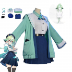 Sucrose Cosplay kostiumo perukas Genshin Impact Sucrose Moterys mielas JK uniformos žaidimo kostiumas XS-costume and wig