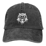 Grynos spalvos tėčio kepurės Satanic Black Metal Cat 666 Moteri&scaron;ka kepurė nuo saulės beisbolo kepuraitės Baphomet Satan Liuciferis su vir&scaron;ūne One Size