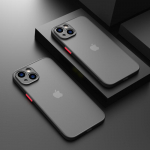 Atsparus smūgiams &scaron;arvai matinis dėklas, skirtas iPhone 16 15 14 13 12 11 Pro Max XR XS X 7 8 Plus SE Mini prabangus silikoninis buferis skaidrus kietas kompiuterio dangtelis iPhone 15 juoda