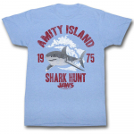 Jaws Shark Hunt Light Blue Heather unisex mar&scaron;kinėliai S