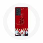 Coque pour Samsung Galaxy A13 5G BTS Bangtan Gar&ccedil;ons Fond Rouge Cadeau de No&euml;l 2023