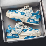 Vyri&scaron;ki bėgimo bateliai Prabangūs lauko bėgimo bateliai vyri&scaron;ka avalynė Treniruotės Lengvi laisvalaikio sportbačiai Riedlenčių batai Stambūs sportiniai batai 40 mėlyna