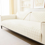 Vienspalvis neslystantis sofos užvalkalas, storas mink&scaron;tas pliu&scaron;inis sofos pagalvėlės rank&scaron;luostis, skirtas svetainės baldams. 110x160cm smėlis