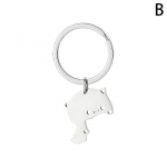 Kūrybingas mielas nerūdijančio plieno animacinis filmas kačių raktų pakabukas pora gyvūnų raktų pakabukas pakabukai Valentino draugystės dovana as the picture