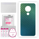 apgo Protective Skin Sticker for the back compatible with Nokia 7.2, Wrap Film, Foil, Vinyl - Pattern Carbon Chameleon CAKA1