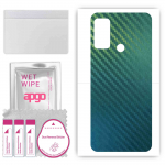 apgo Protective Skin Sticker for the back compatible with Wiko Power U10, Wrap Film, Foil, Vinyl - Pattern Carbon Chameleon CAKA1