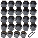 24 vnt pilkos spalvos rato centrinė veržlė varžtas padangos dangtelis, dulkėms atsparus vandeniui atsparus dangtelis su įrankiu 22 mm, skirtas Opel Vauxhall Holden Insignia 2010-17 pilka spalva
