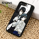 Krajews Black Butler Kuroshitsuji Anime telefono dėklas, skirtas iPhone 14 5 SE 6s 7 8 plus X XR XS 11 12 13 pro max Samsung S21 S22 ultra iPhone 6plus