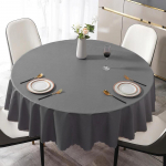 Paprasto verslo stiliaus vienspalė apvali staltiesė, stora, daugiaspalvė stalo danga, vandeniui atspari, atspari aliejui, plaunama, stalo užvalkalas 160cm round 1pcs