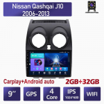 9 colių Android Carplay, skirtas Nissan Qashqai J10 2006-2013 automobilių radijas Multimedijos vaizdo grotuvas GPS navigacija WIFI 4+64GB 2+32GB