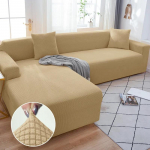 Vienspalviai elastingi sofos užvalkalai svetainei, tamprus užvalkalas fotelis sofos užvalkalas kampas L formos sekcinis sofos apsaugas 2seater145-185cm 1PC