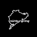 Car Styling Racing Road Nurburgring Creative Window Lipdukų lipdukas balta