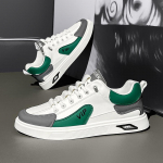 Vyri&scaron;ki laisvalaikio batai kvėpuojantys balti odiniai plok&scaron;čiapadžiai slip-on madingi vairavimo vaik&scaron;čiojimo riedlentės teniso batai vyrams 44