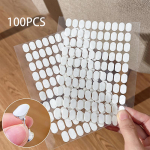 100 vnt., prispaudžiama ant dvigubos pusės želė juostos nagų klijai, skaidrūs lipdukai manikiūro nagų dailės stendas, salono praktikos demonstravimas one size