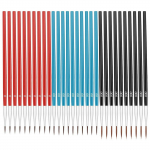 30 vnt / rinkinys Tiny Detail Paint Paint Brush su 3 dydžiais #0 #00 #000 Nailono plaukų dažų &scaron;epečiai Puikus dažų &scaron;epetėlis meninei tapybai B