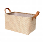 WCIC nauji pinti krep&scaron;eliai i&scaron; džiuto stačiakampio formos laikymo krep&scaron;elis su rankena, sulankstomi įvairūs daiktai, namų dekoras 26*21*16cm
