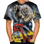 Gyvi Mirusieji 3D Spausdintas Mar&scaron;kinėlis Rokas Apvali Kaklo I&scaron;kirptė Trumpomis Rankovėmis Heavy Metal Mada Kasdienis Vyri&scaron;kas Unisex Vir&scaron;us XL