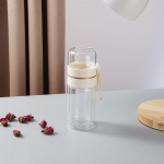 Stikliniai vandens buteliai Arbatos infuzijos buteliukas arbatos atskyrimo puodelis Dvisluoksnis ne&scaron;iojamas vandens puodelis Namų vandens butelis Kūrybinis dovanų arbatos puodelis