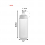 12/16/24oz Plastikinis padažų spaudžiamas buteliukas kečupui, aliejaus dozatorius, skaidrūs salotų padažo buteliai, prieskoniai, virtuvės įrankiai