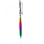 Pierres et Min&eacute;raux. Stylo min&eacute;raux Jaspe bleu d'Afrique du Sud. Couleur multicolore.