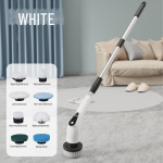 Belaidis dvigubos paskirties elektrinis valymo &scaron;epetėlis namams, automobiliui, virtuvei ir vonios kambariui 9-in-1 Cleansing Kit (English Version) balta