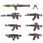 Antrojo pasaulinio karo karinis statybinis blokas kareivio figūrėlė ginklas žaislinis snaiperis automatas AK karabinas &scaron;autuvo priedai armijos plytos modelis B081