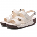 Moteri&scaron;kos vasarinės platforminės romėni&scaron;kos basutės lauke puo&scaron;nios atvirais pir&scaron;tais kasdienės mergaitėms didelio dydžio platforma storas padas masyvios basutės 44 dramblio kaulas