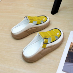 Vasariniai moteri&scaron;ki sandalai Retro mados universalios &scaron;lepetės moterims, lauko batai storu padu, laisvalaikio batai moterims Zapatos De Mujer 35