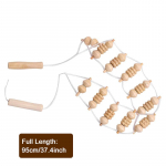 1 vnt. Medinis terapinis masažo įrankis Nugaros masažuoklis Volelis Virvė Kūno formavimui Skausmo mal&scaron;inimui Medinis gydymas 1pc