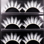 3Pair White Eyelashes Cosplay Makeup Natural Long Cross Strip dirbtinės blakstienos