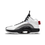 Air Jordan 35 GS Balti Juodi Vaikų Sportbačiai Universiteto Raudonas Metalinis Sidabrinis CQ9433-101 36
