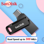 SanDisk 128GB otg usb tipo c atmintinė 64GB 256GB 512GB Ultra Dual GO OTG raktas originalus sandisk usb atmintinė U diskas Type C telefonui Ne&scaron;iojamam kompiuteriui &middot;64GB juoda