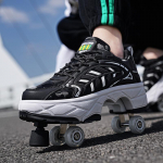 Nauji suaugusiųjų ir studentų deformuojami riedučiai su stabdžiais - berniukų ir mergaičių keturračiai batai vaik&scaron;čiojimui 42