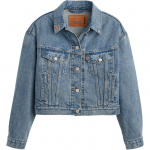 Levis X Beyonc&eacute; bendradarbiavimas Patogus džinsinis &scaron;varkas su ki&scaron;enės atvartu dizainu FW25 Moteri&scaron;ki &scaron;varkai 005ON-0001 M