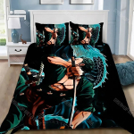 Vienvietis/Dvigulis Antklodės Užvalkalų Rinkinys Zoro Luffy Anime Patalynės Rinkinys Berniukui Antklodės Užvalkalas Pagalvės Užvalkalas Miegamojo Dekoras 2/3 vnt. Dovana 135x200cm