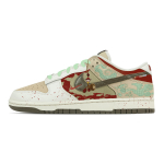 Nike Dunk Linkėdamas Sėkmingų Naujųjų Metų Odiniai žemi krep&scaron;inio/riedlenčių batai vyri&scaron;ki Smėlio spalvos Raudoni IQ1118-220(Team773-) 41