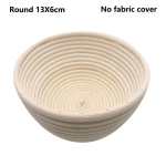 Rotango duonai atsparus krep&scaron;elis Natūralus ovalus rotango pintos te&scaron;los fermentacijos duonos krep&scaron;elis Round 13X6cm beige