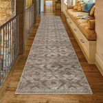 Kilimas-takas koridoriui Neslystantys grindų kilimėliai Mink&scaron;ti skalbiami ma&scaron;inoje Kilimėliai Geometrinis bohemi&scaron;kas koridoriaus namų dekoras Kilimėliai 60x180cm gray