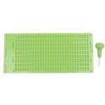 KAR&Scaron;TA! 1 rinkinys 9 eilutės 30 langelių prakti&scaron;ka mokyklinė plastikinė Brailio ra&scaron;to ne&scaron;iojama ra&scaron;ymo lentelė su ra&scaron;ikliu