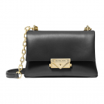 Michael Kors Mk Cece 18 Metalinis Logotipas Spaudžiamoji Sagtelė Medvilnės Mi&scaron;inio Peties Crossbody Rankinė Mažos Moteri&scaron;kos Rankinės Juoda 35F2G0EC5O-BLACK Basic Set (Bag+Dust Bag)