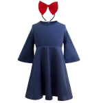 Vaikų Helovino kostiumas Suknelė Rinkinys Ragana Kikis Pristatymo tarnyba Cosplay apranga Mergaitėms nuo 3 iki 14 metų 120cm blue