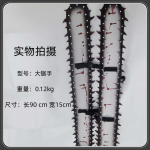 Helovino grandininio pjūklo žmogaus kaukė Cosplay kostiumas Siaubo vakarėlis Large Chainsaw Hands Pair gray
