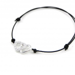 Les Tr&eacute;sors De Lily [I9112] - Bracelet Argent 'Love' noir