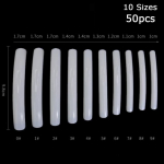 50 vnt &bdquo;Stiletto&ldquo; netikrų nagų skaidrus, ypač ilgas, a&scaron;trus, i&scaron;lenktas nagų dailės antgaliai, kvadratinis dirbtinis pusiau dengiantis akrilas netikrų nagų įrankių rinkinys