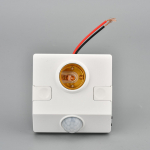 E27 PIR judesio jutiklio lempos laikiklis AC180-265V infraraudonųjų spindulių jutiklio automatinis jungiklis, skirtas lemputės žmogaus kūno indukcinės lempos laikikliui 1 Pcs